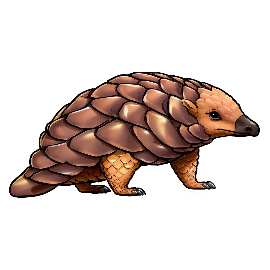 Cartoon Pangolin Character Png Eng52 PNG Image