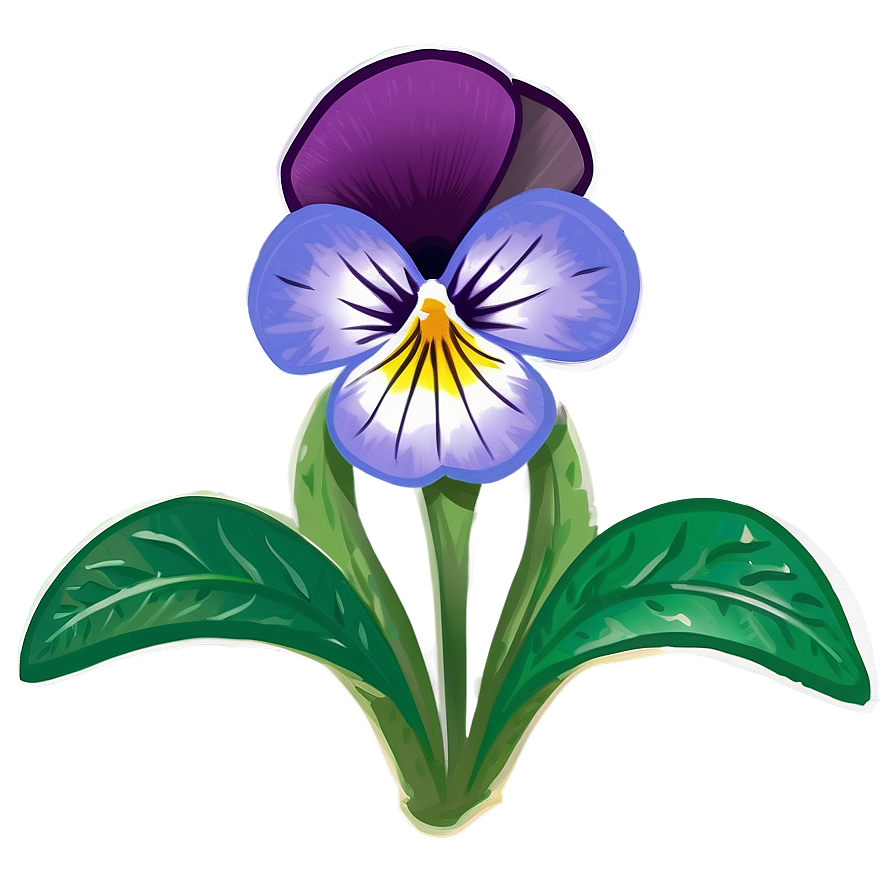 Cartoon Pansy Png Aoh PNG Image