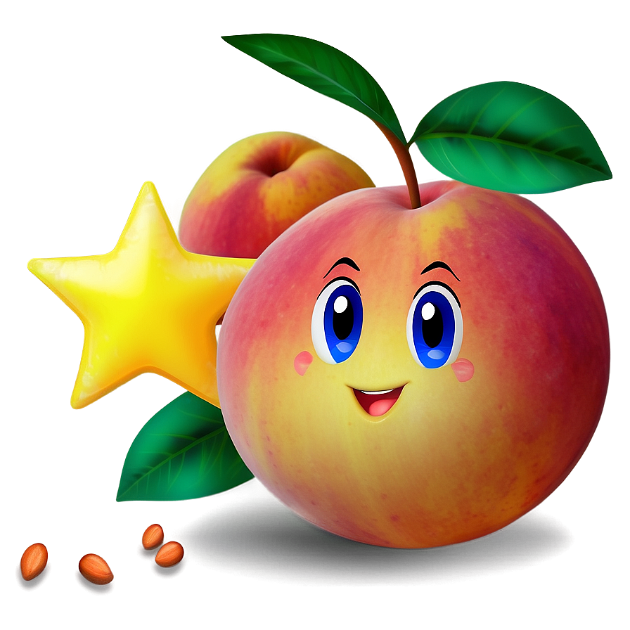 Cartoon Peach Character Png 05242024 PNG Image