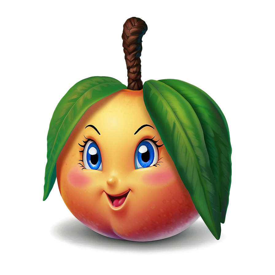 Cartoon Peach Character Png Wkg28 PNG Image