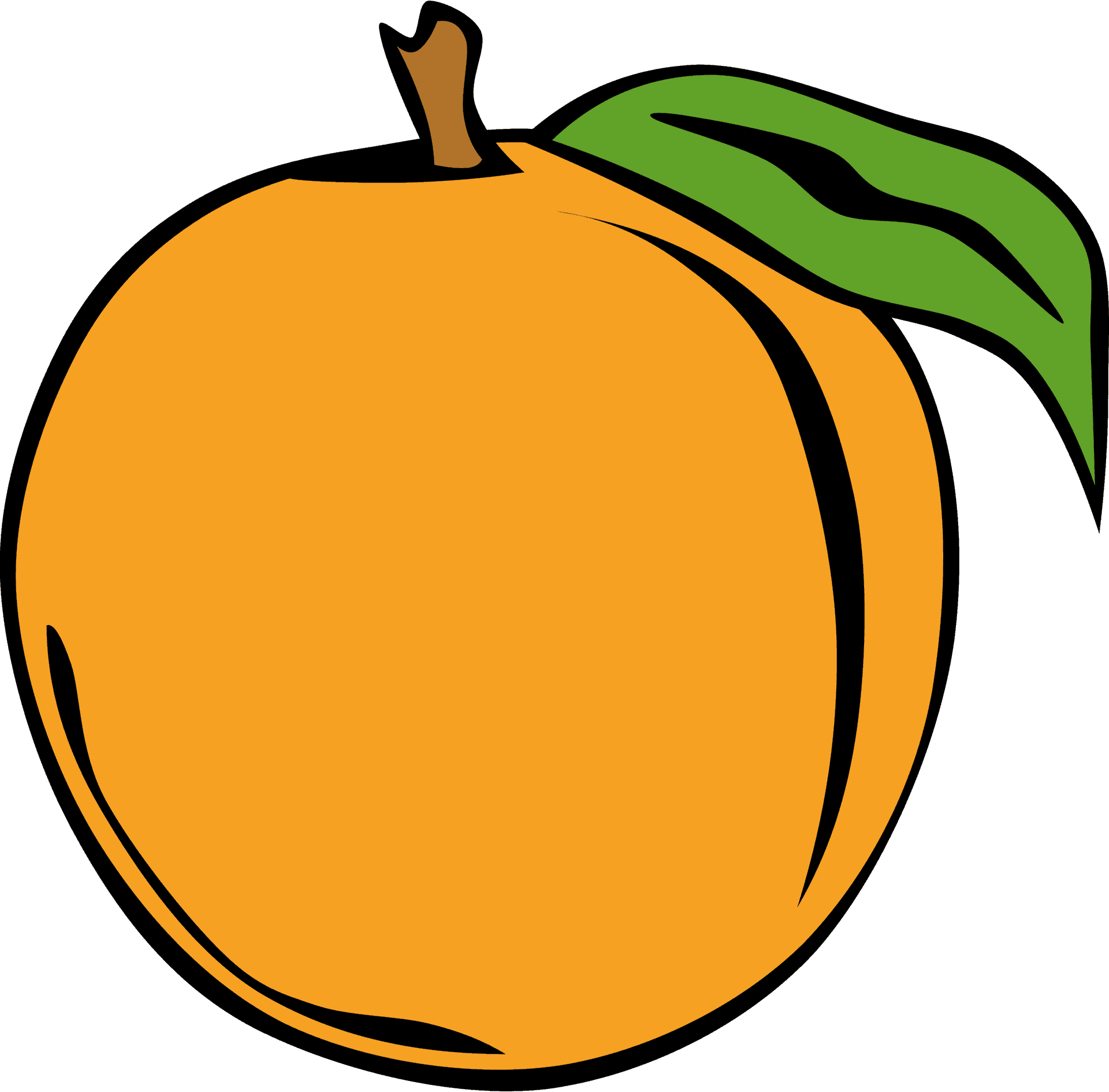 Cartoon Peach Illustration PNG Image