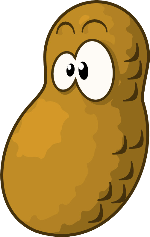 Cartoon Peanut Character PNG Image