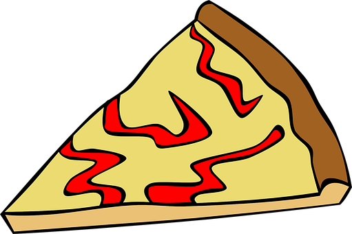 Cartoon Pepperoni Pizza Slice PNG Image