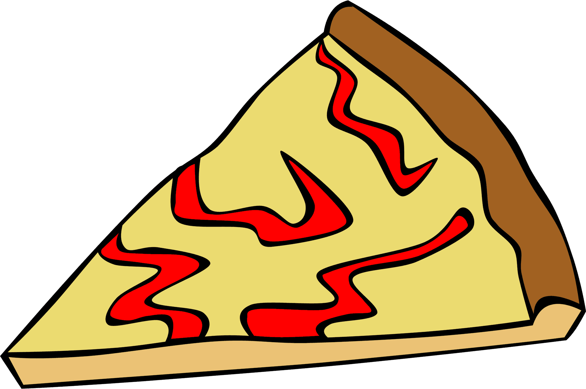 Cartoon Pepperoni Pizza Slice.png PNG Image