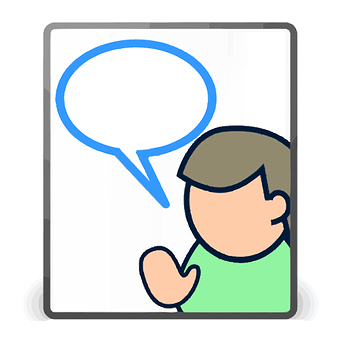 Cartoon Person Thinking Speech Bubble PNG Image