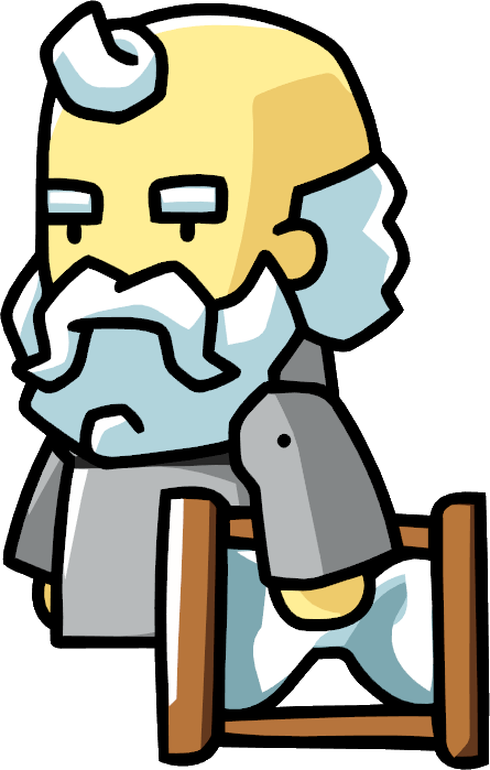 Cartoon Philosopher Character PNG Image