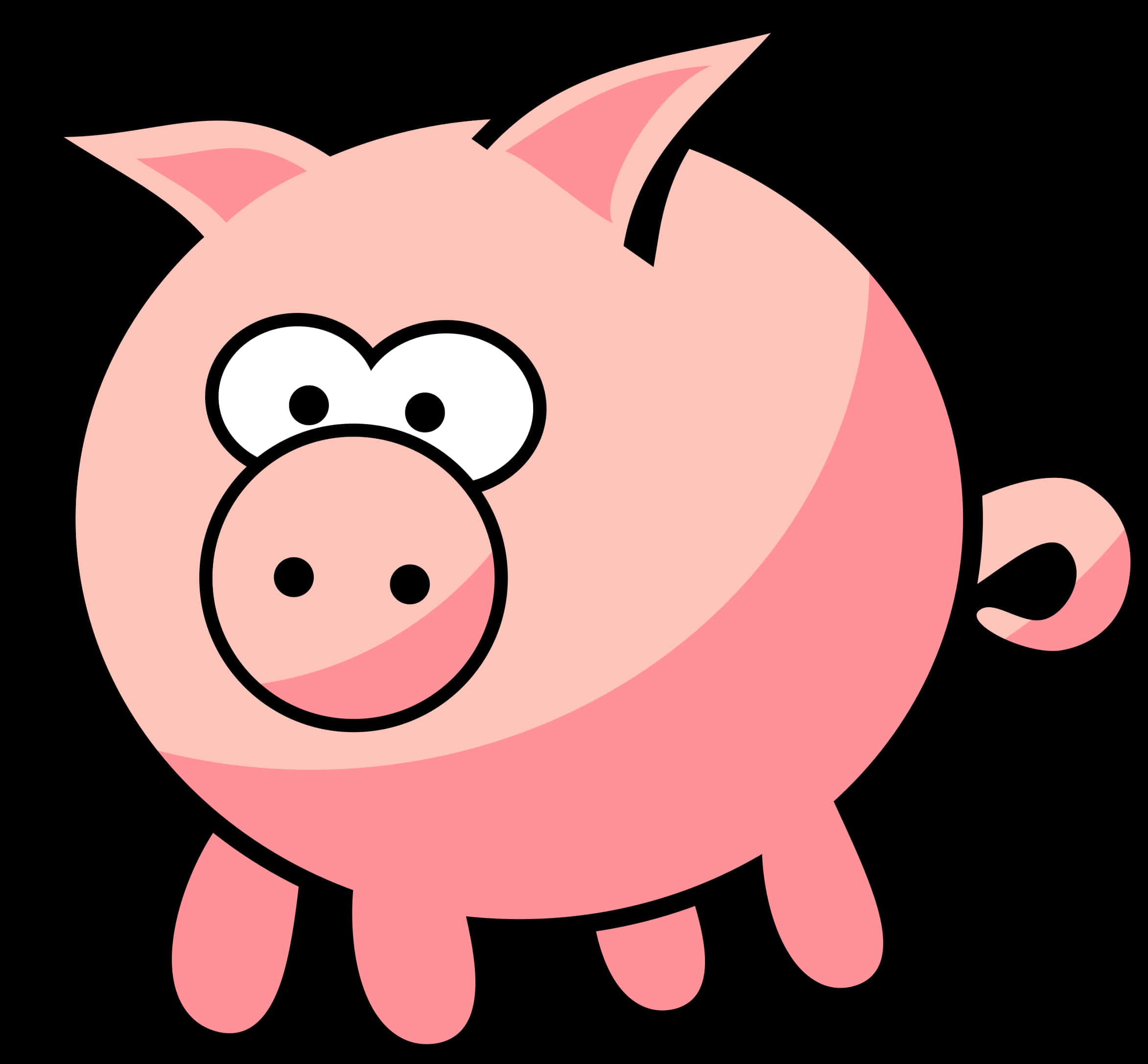 Cartoon Pig Character PNG Image