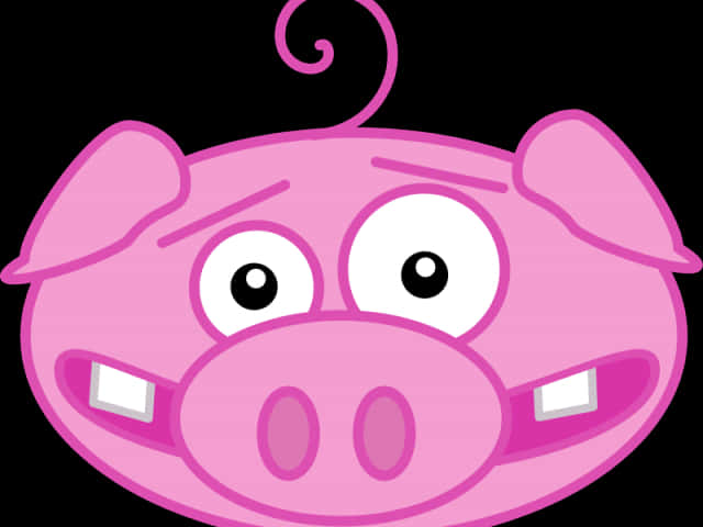 Cartoon Pig Face Graphic PNG Image