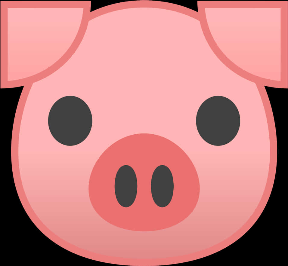 Cartoon Pig Face Graphic PNG Image