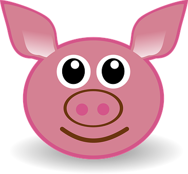 Cartoon Pig Face Graphic PNG Image