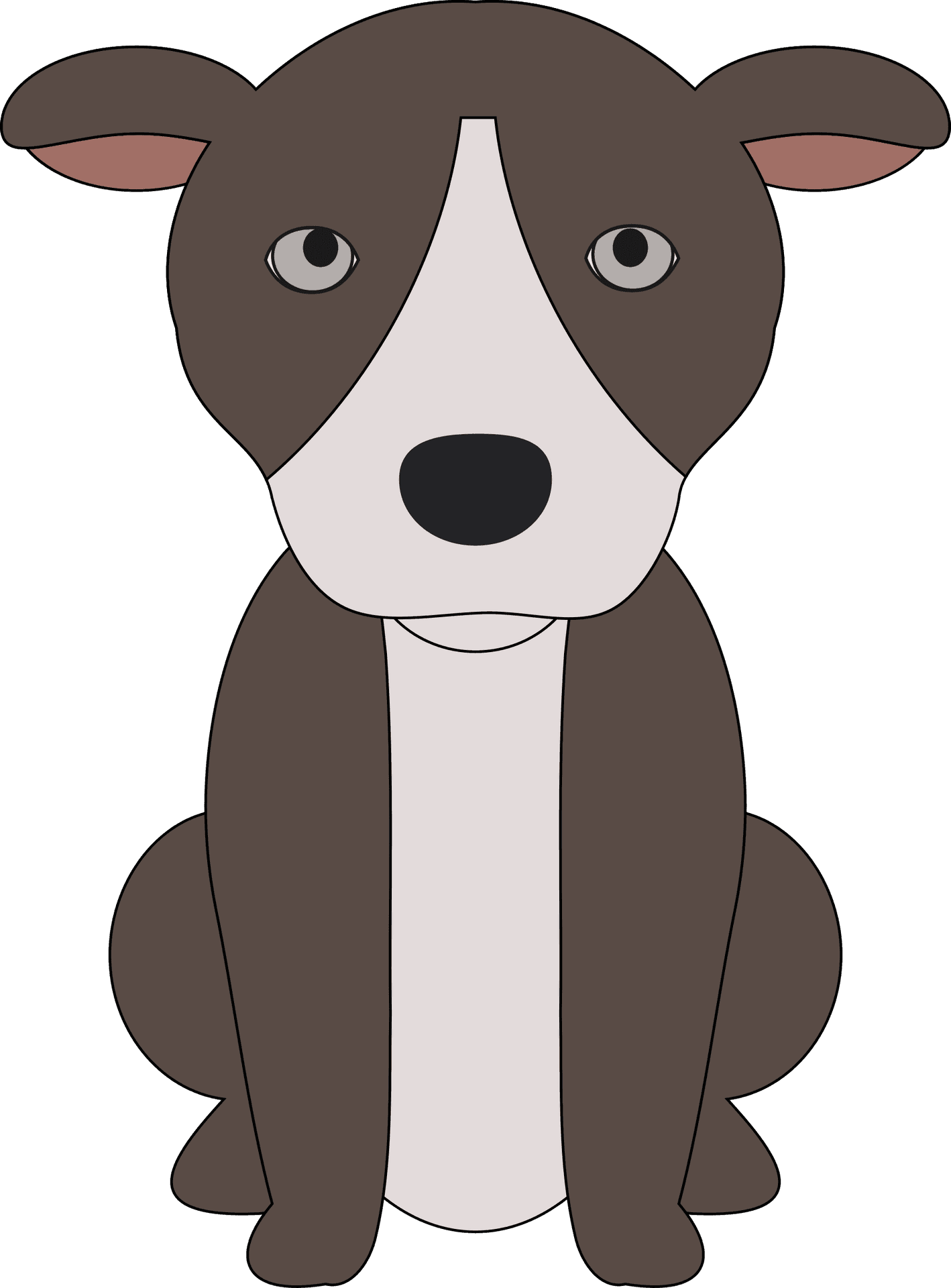 Cartoon Pitbull Dog Illustration PNG Image