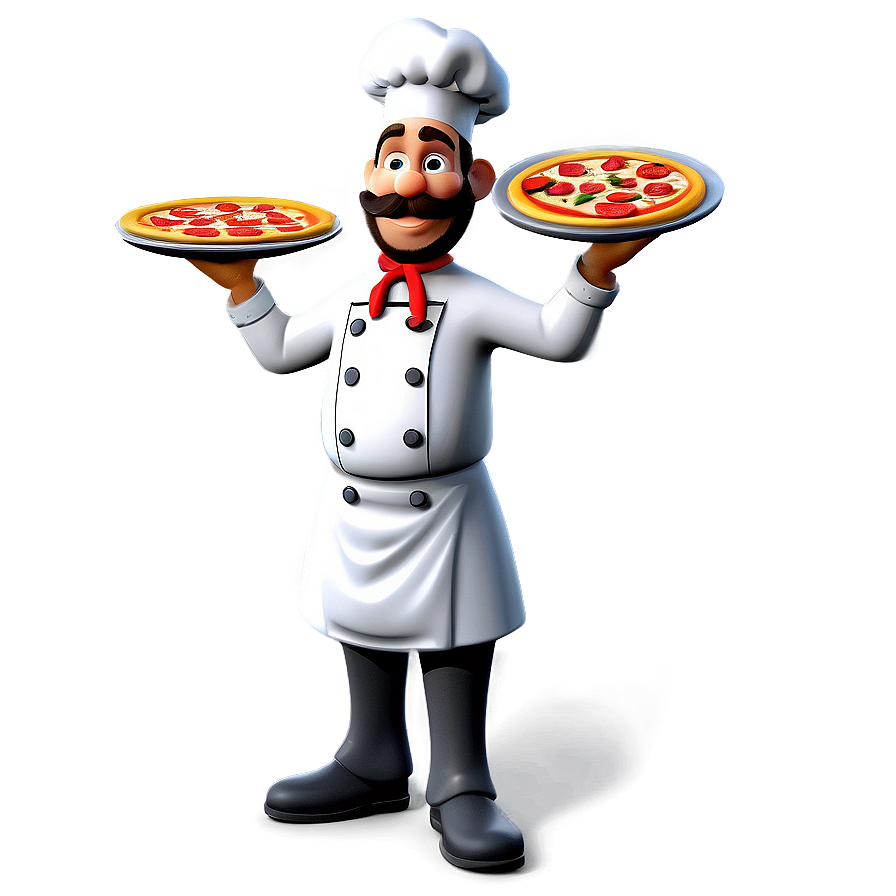 Cartoon Pizza Chef Png Eet45 PNG Image