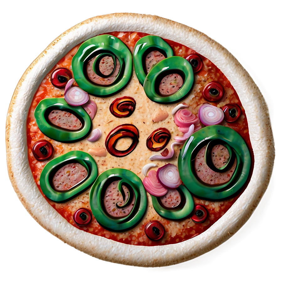 Cartoon Pizza Slice Toppings Png Prq PNG Image