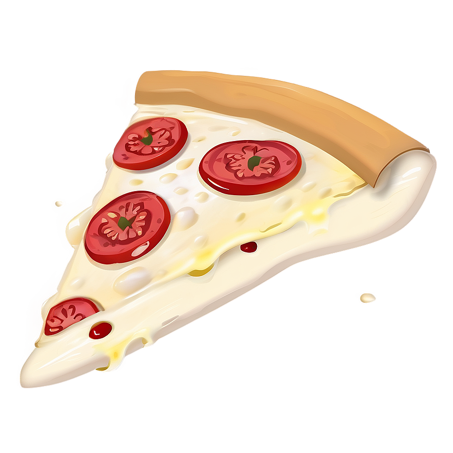 Cartoon Pizza With Cheese Png Ebt81 PNG Image