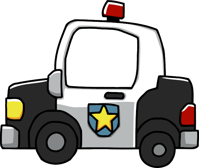 Cartoon Police Car Illustration PNG Image