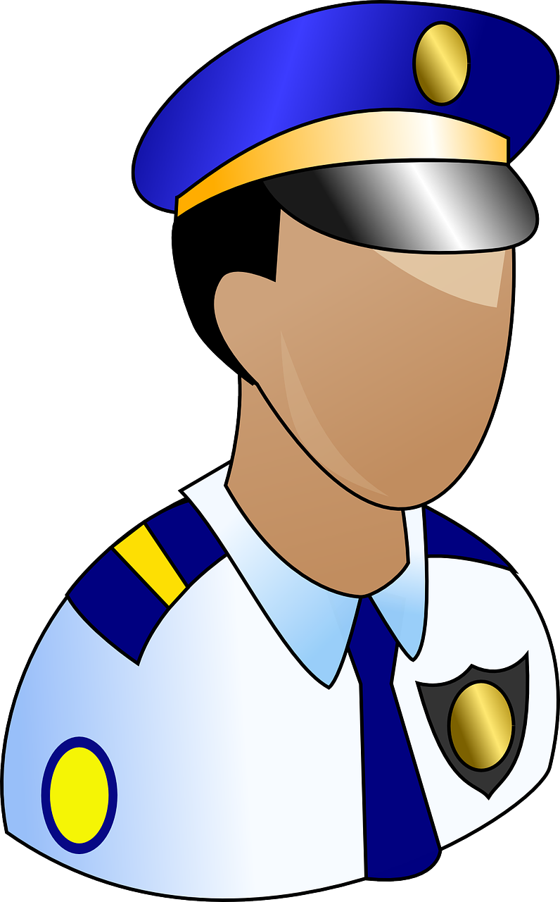 Cartoon Policeman Portrait PNG Image