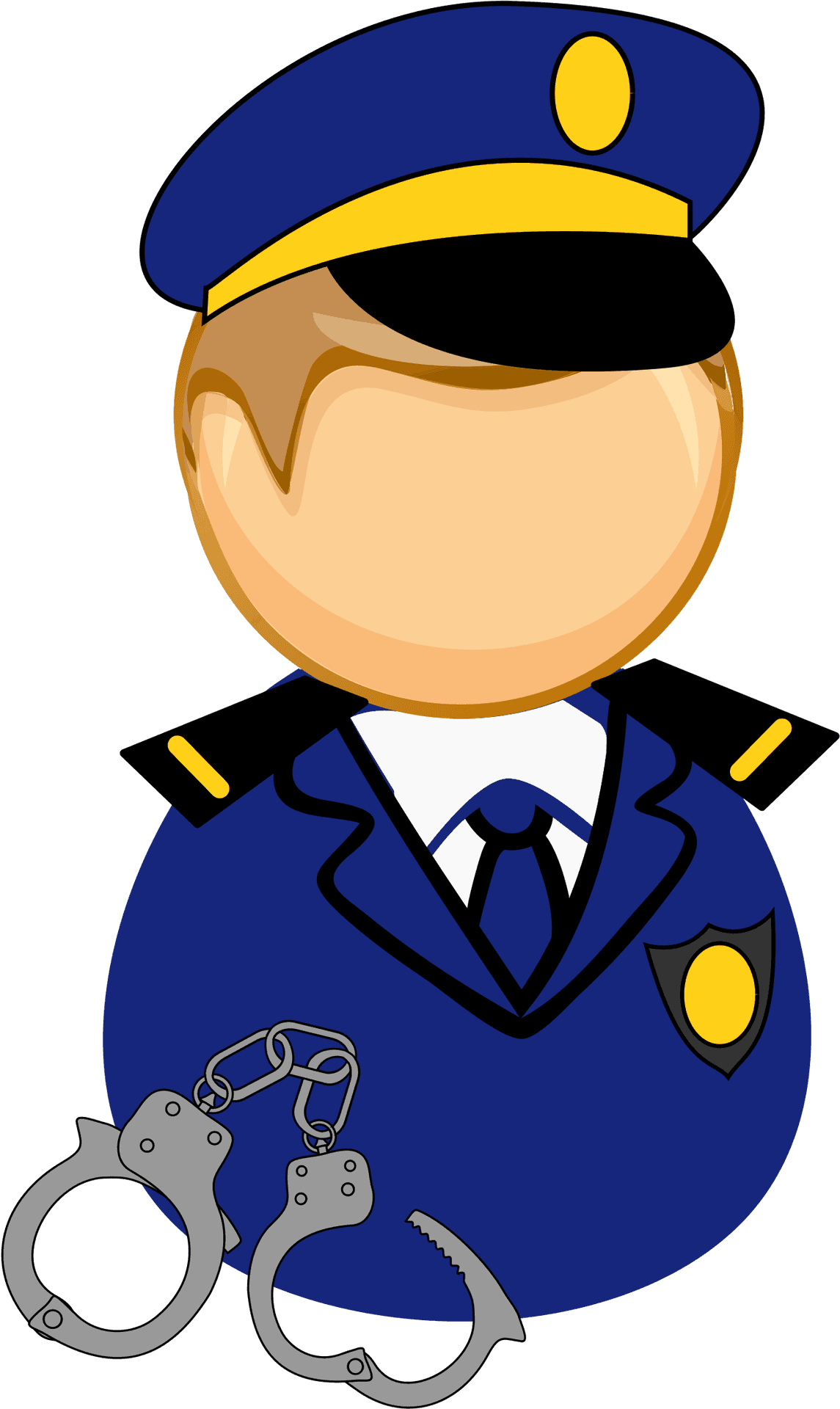 Cartoon Policemanwith Handcuffs.png PNG Image