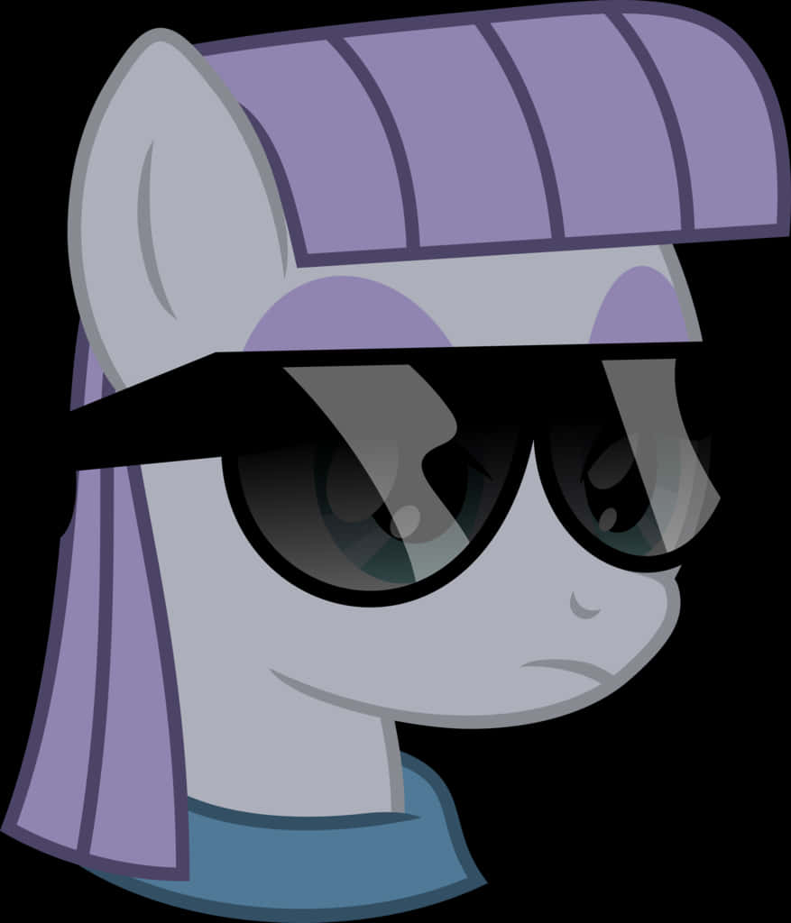 Cartoon Pony Thug Life Glasses PNG Image