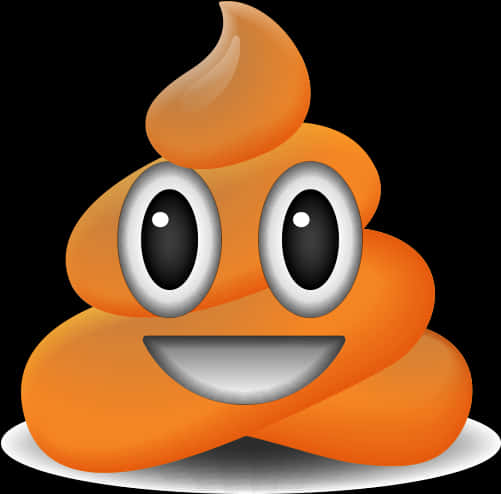 Cartoon Poop Emoji Smiling PNG Image