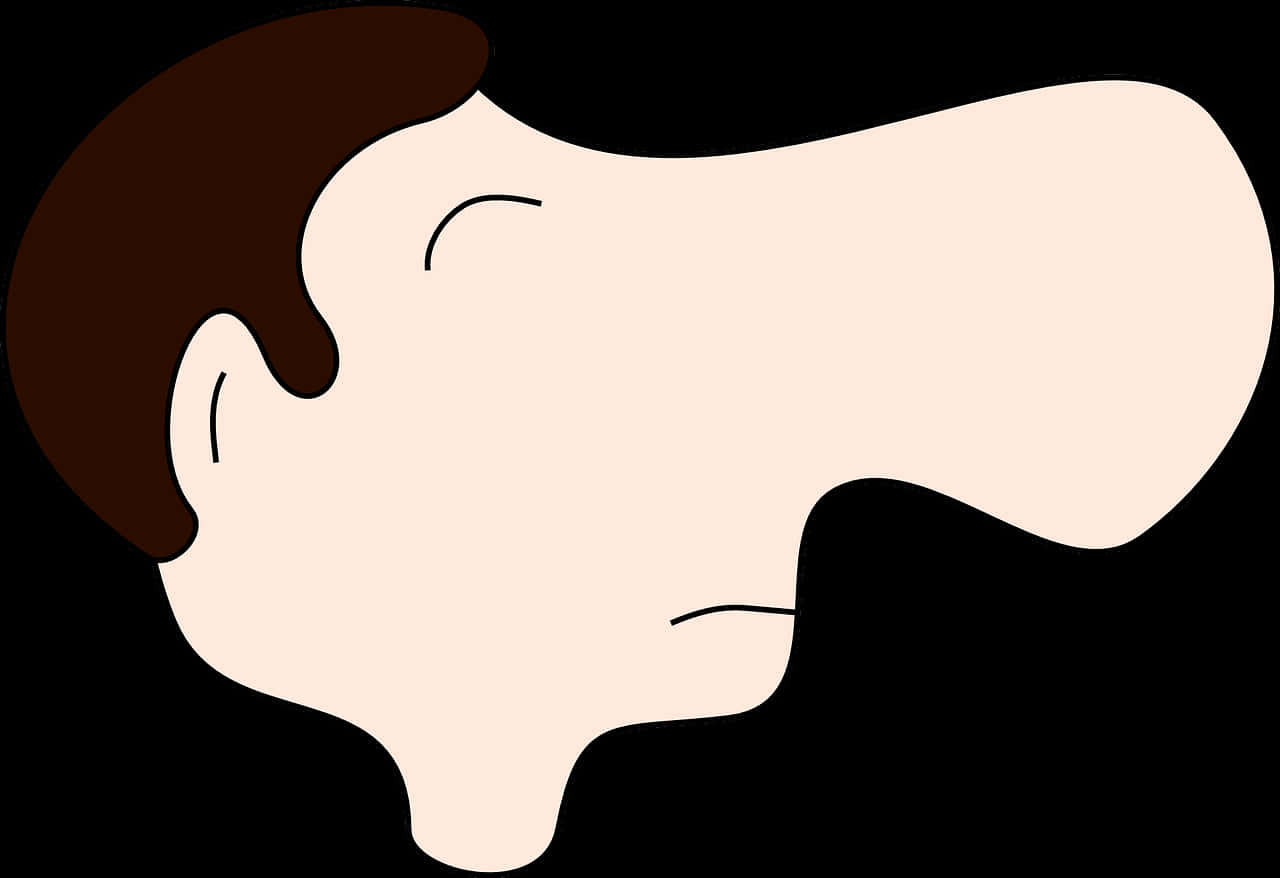 Cartoon Profile Nose Illustration PNG Image