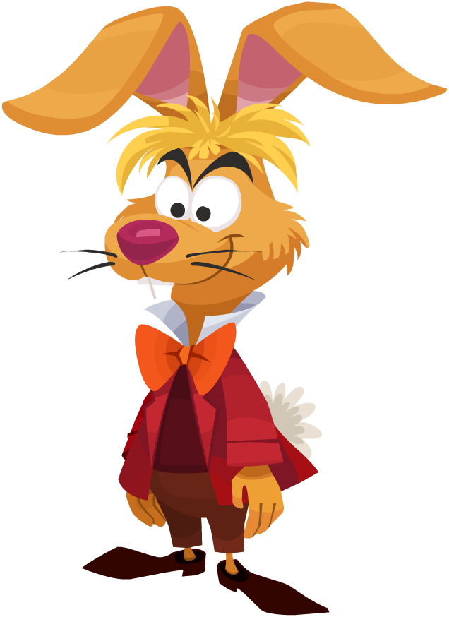 Cartoon Rabbitin Red Jacketand Bow Tie PNG Image