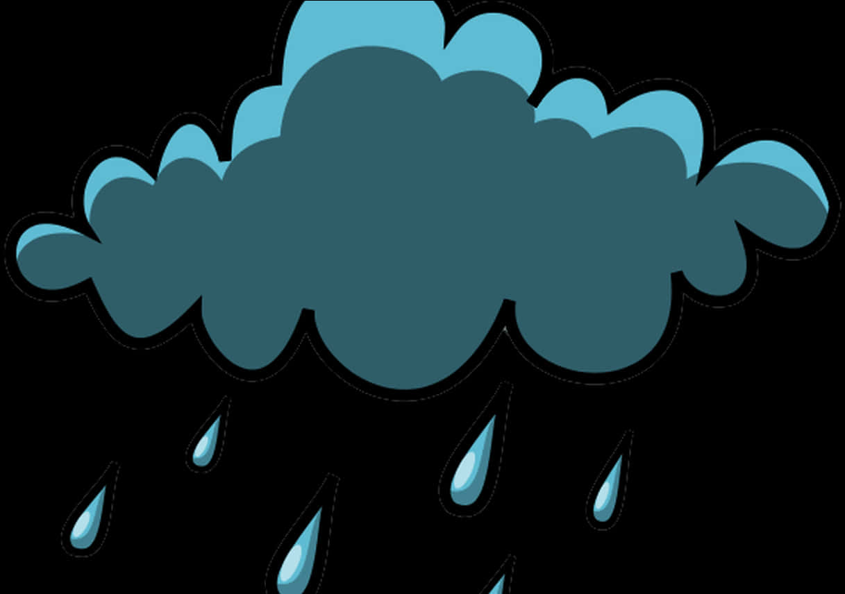 Cartoon Rain Cloud PNG Image