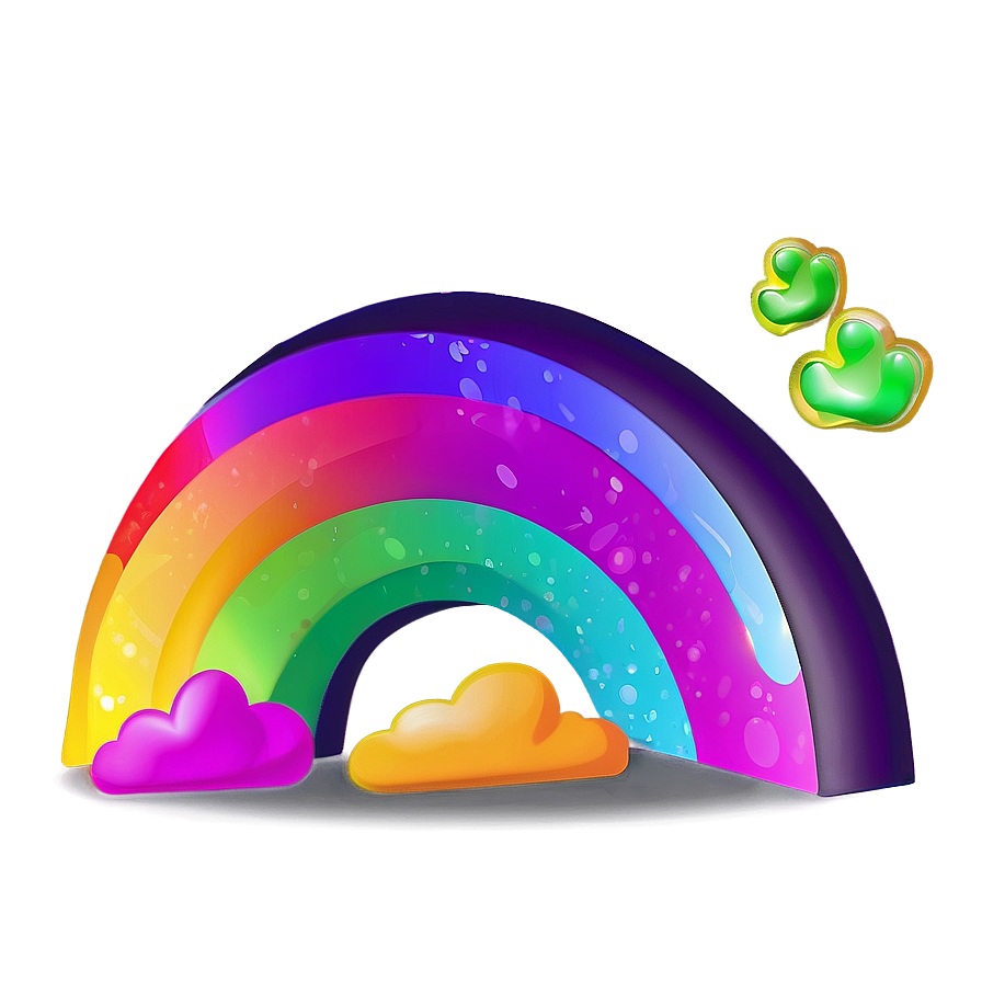 Cartoon Rainbow Emoji Png Qlx75 PNG Image