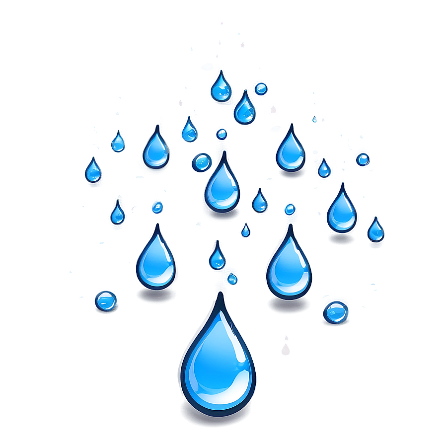 Cartoon Raindrop Png Qbm64 PNG Image