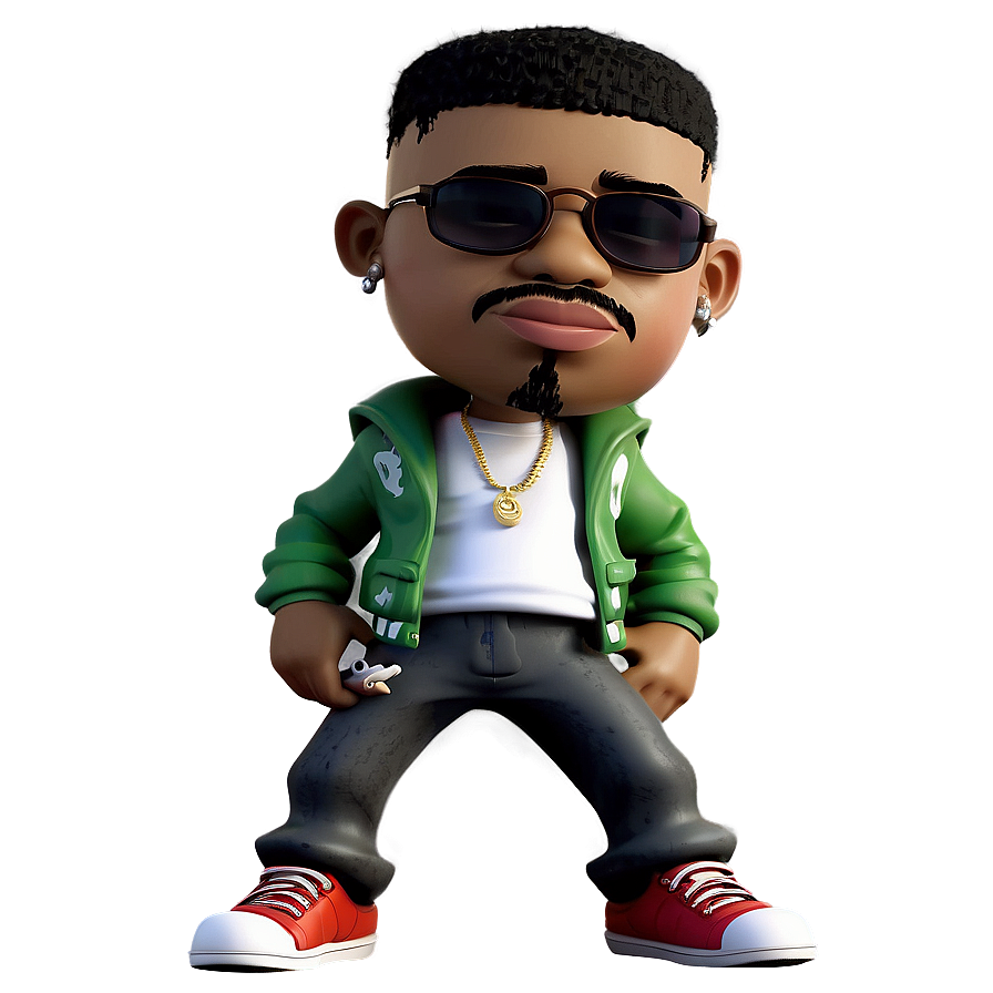 Cartoon Rapper Figure Png 06112024 PNG Image