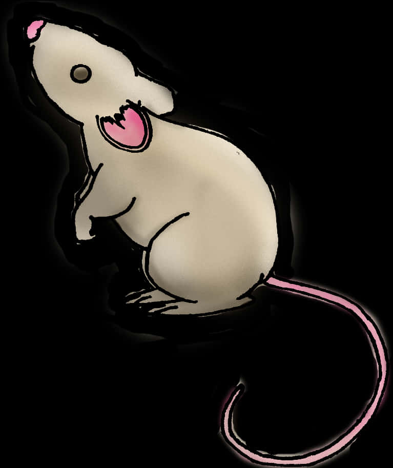 Cartoon Rat Illustration PNG Image