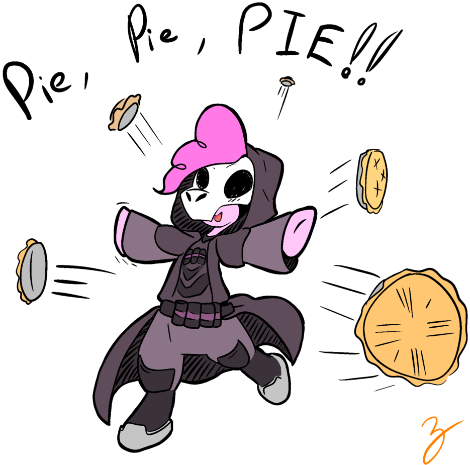 Cartoon Reaperwith Pies PNG Image