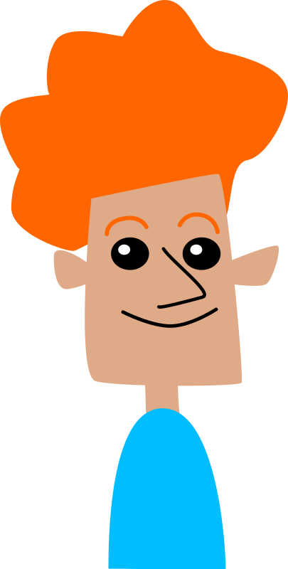 Cartoon Redhead Character Smiling PNG Image