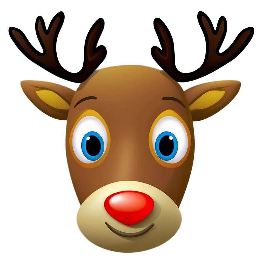 Cartoon Reindeer Face Png Kuw PNG Image