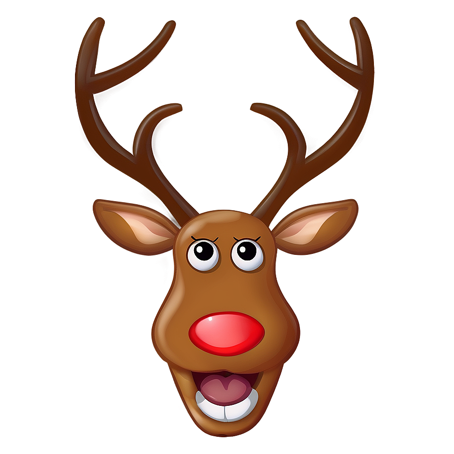 Cartoon Reindeer Face Png Kxi48 PNG Image