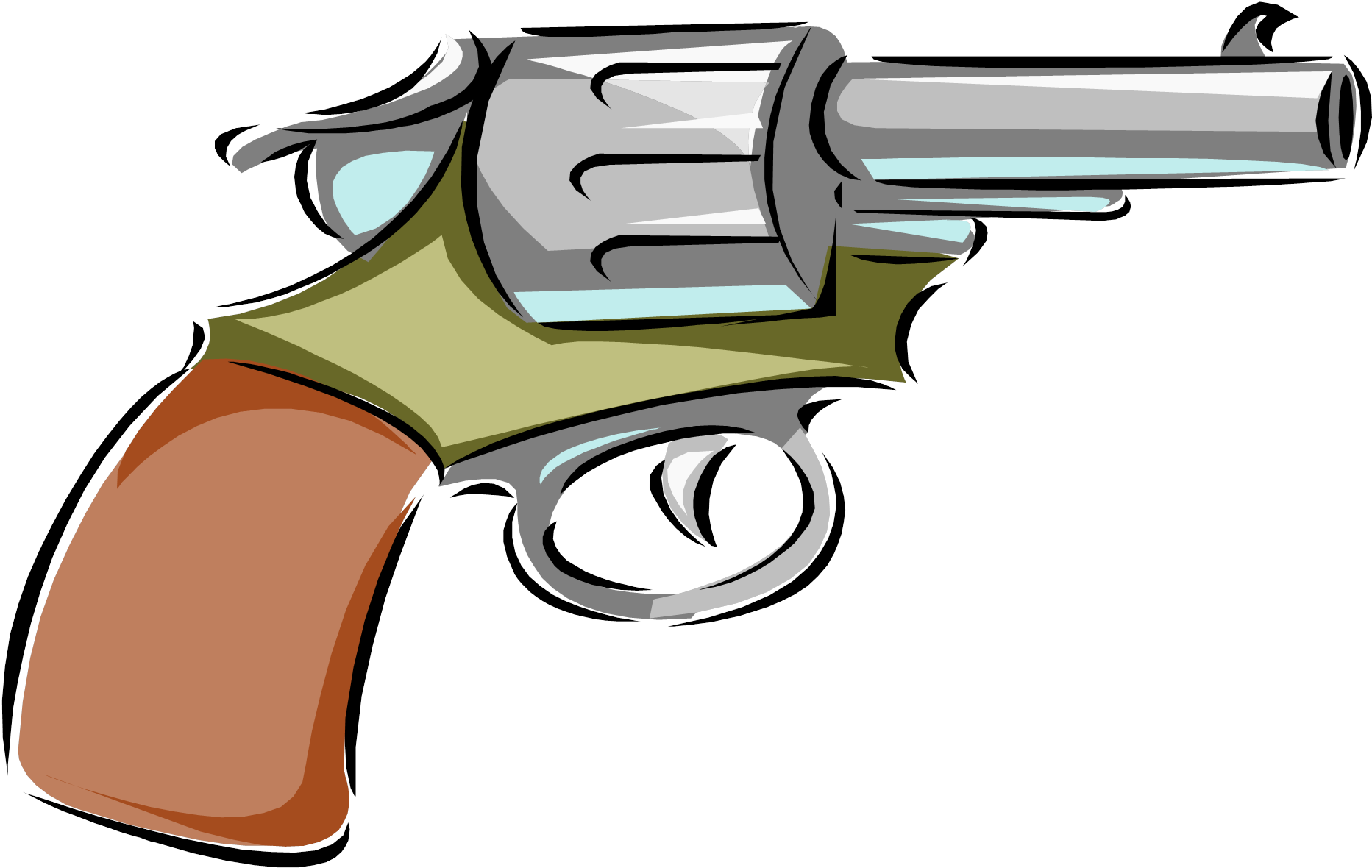 Cartoon Revolver Illustration PNG Image