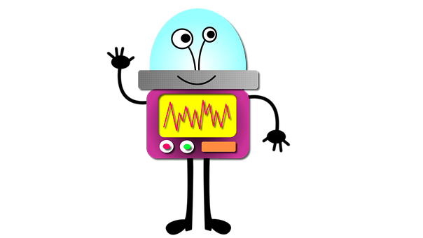 Cartoon Robot Egg Head PNG Image