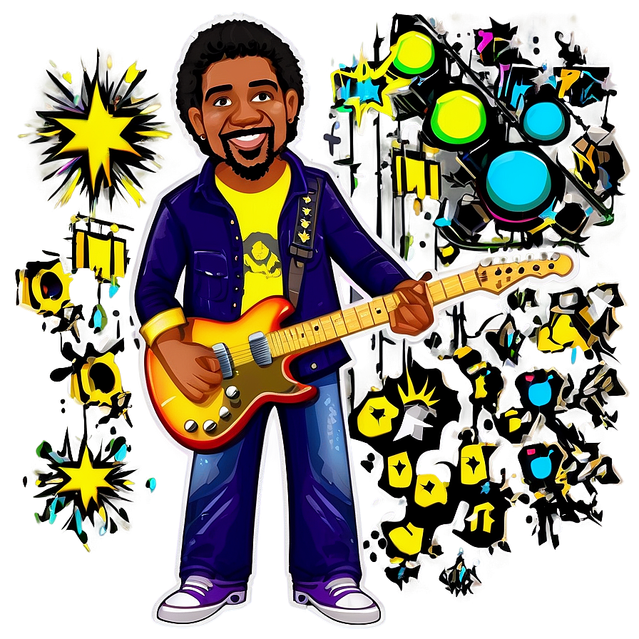 Cartoon Rock Star Png Mwv PNG Image