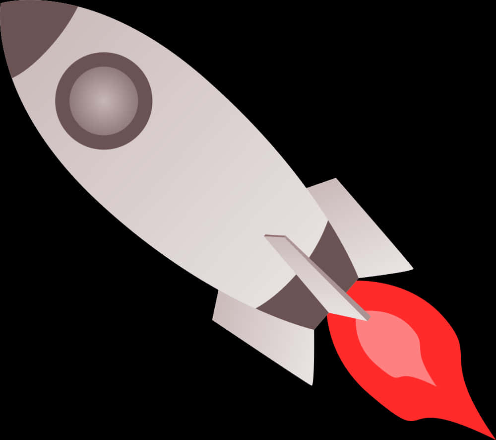 Cartoon Rocket Illustration PNG Image