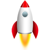 Cartoon Rocket Launching PNG Image