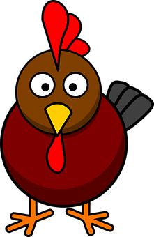 Cartoon Rooster Illustration PNG Image