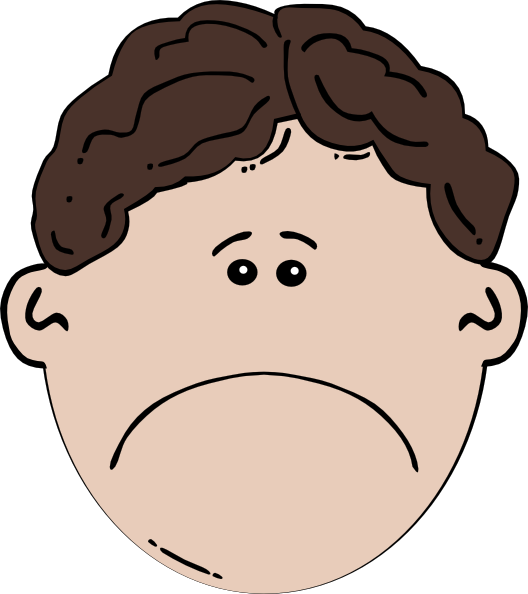 Cartoon Sad Expression PNG Image