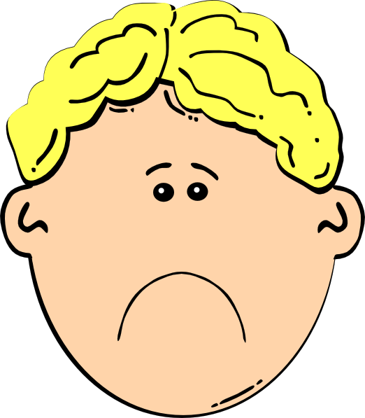 Cartoon Sad Expression PNG Image