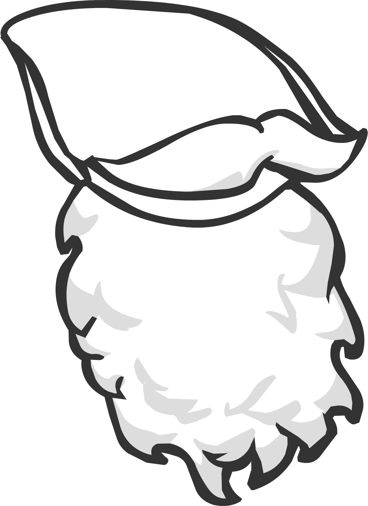 Cartoon Santa Claus Beard Hat PNG Image