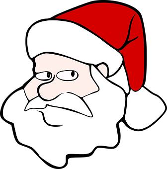 Cartoon Santa Claus Portrait PNG Image