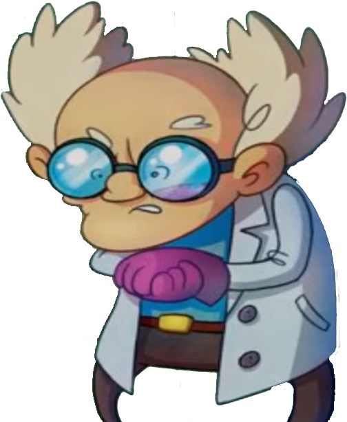 Cartoon Scientist Character PNG Image