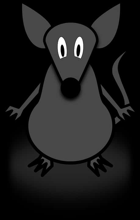 Cartoon Shadow Rat Illustration PNG Image