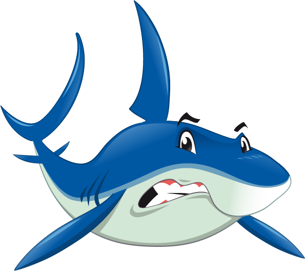 Cartoon Shark Vector Illustration PNG Image