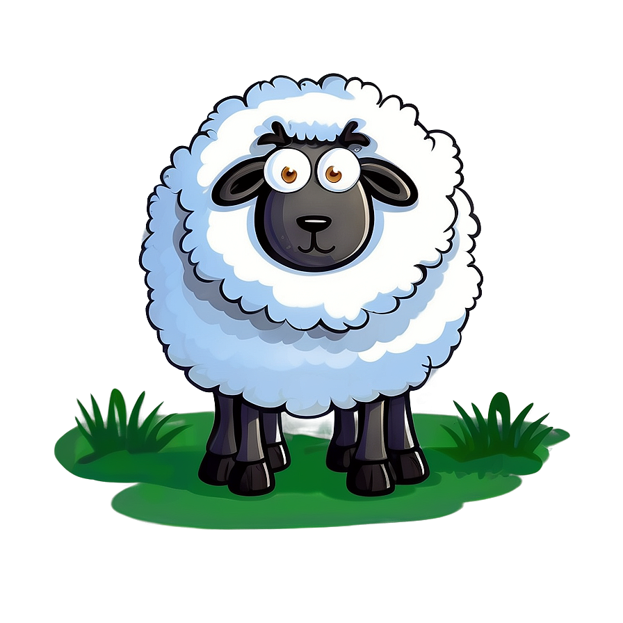 Cartoon Sheep A PNG Image