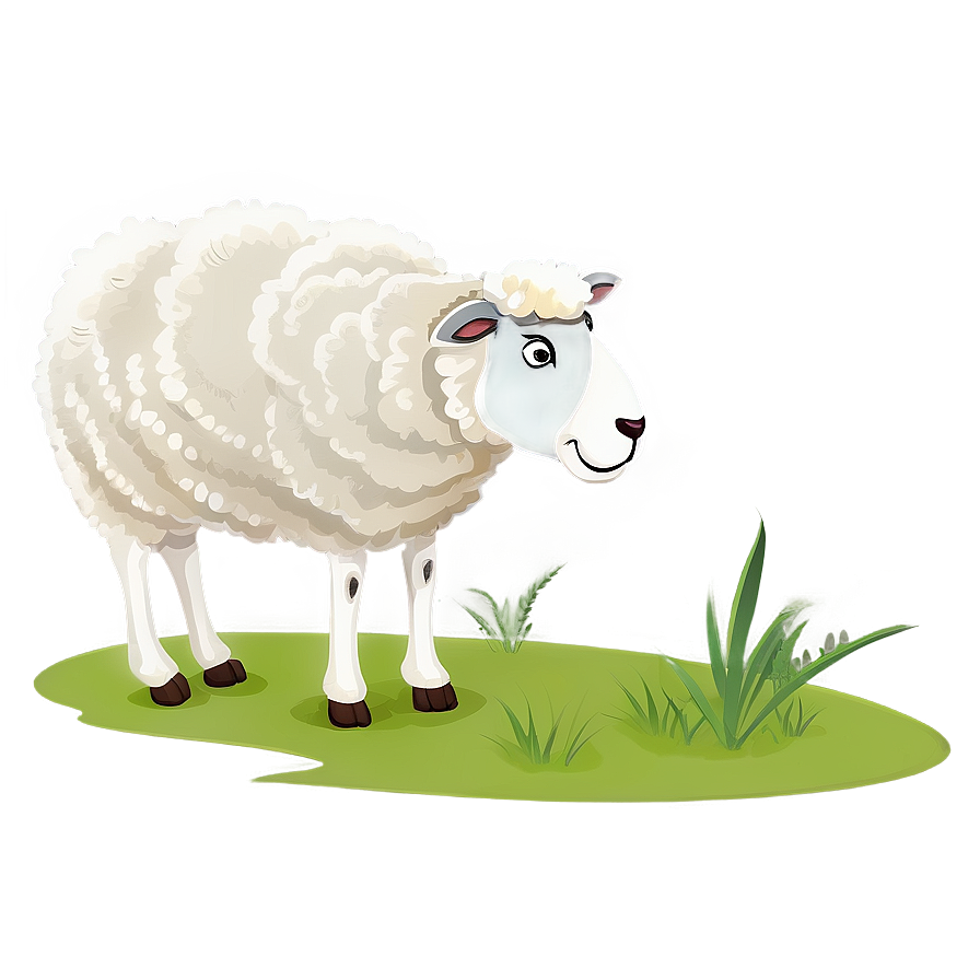 Cartoon Sheep Grazing Png 06272024 PNG Image