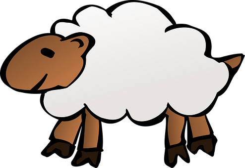 Cartoon Sheep Vector Illustration PNG Image